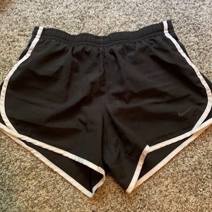 Girls Black & White Nike Shorts
